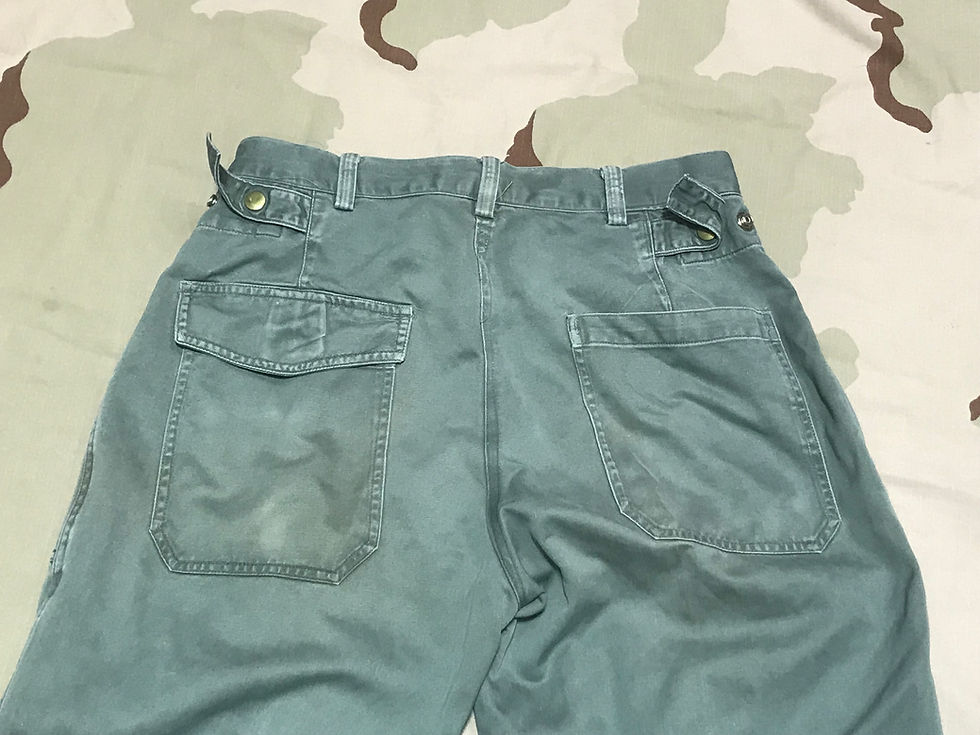 Thumbnail: Vintage US Air Force Trousers Sage Green Shade 509 : USAF Mil-T-4335A