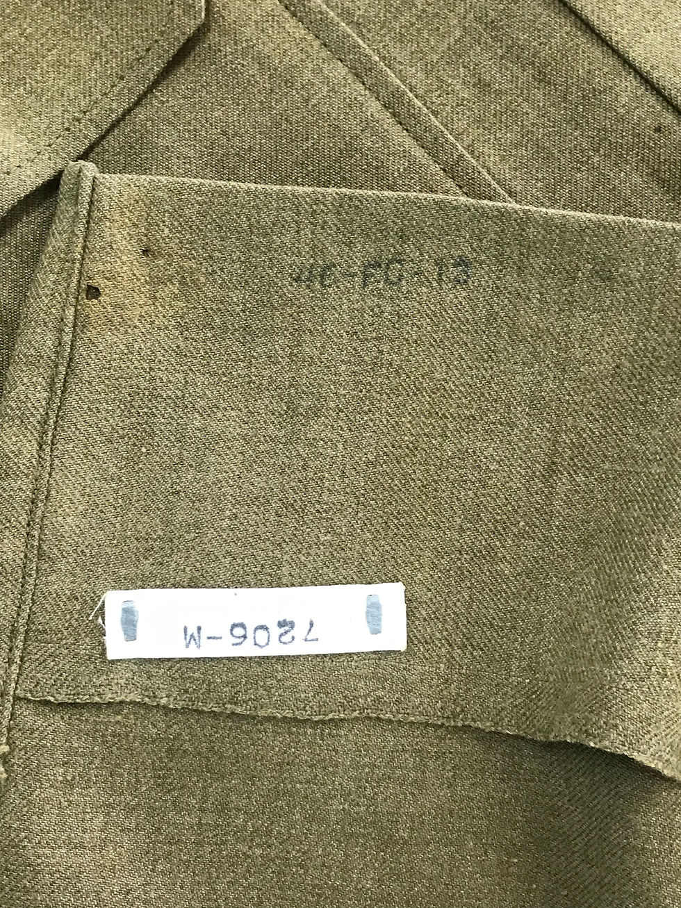 Thumbnail: WW2 Wool Shirt Dress OD Green -1st Cavalry Patch