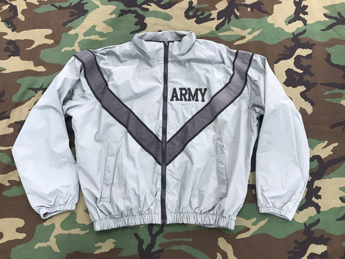 ＵＥL.L.WOOD ILLUSTRATED IPFU ARMY US Army Physical Fitness Jacket Men Large Long Gray Full Zip