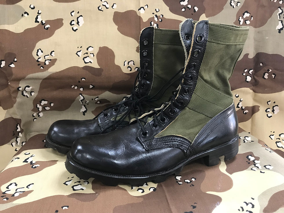 Thumbnail: Vintage OD Green Jungle Boots - 10 Regular