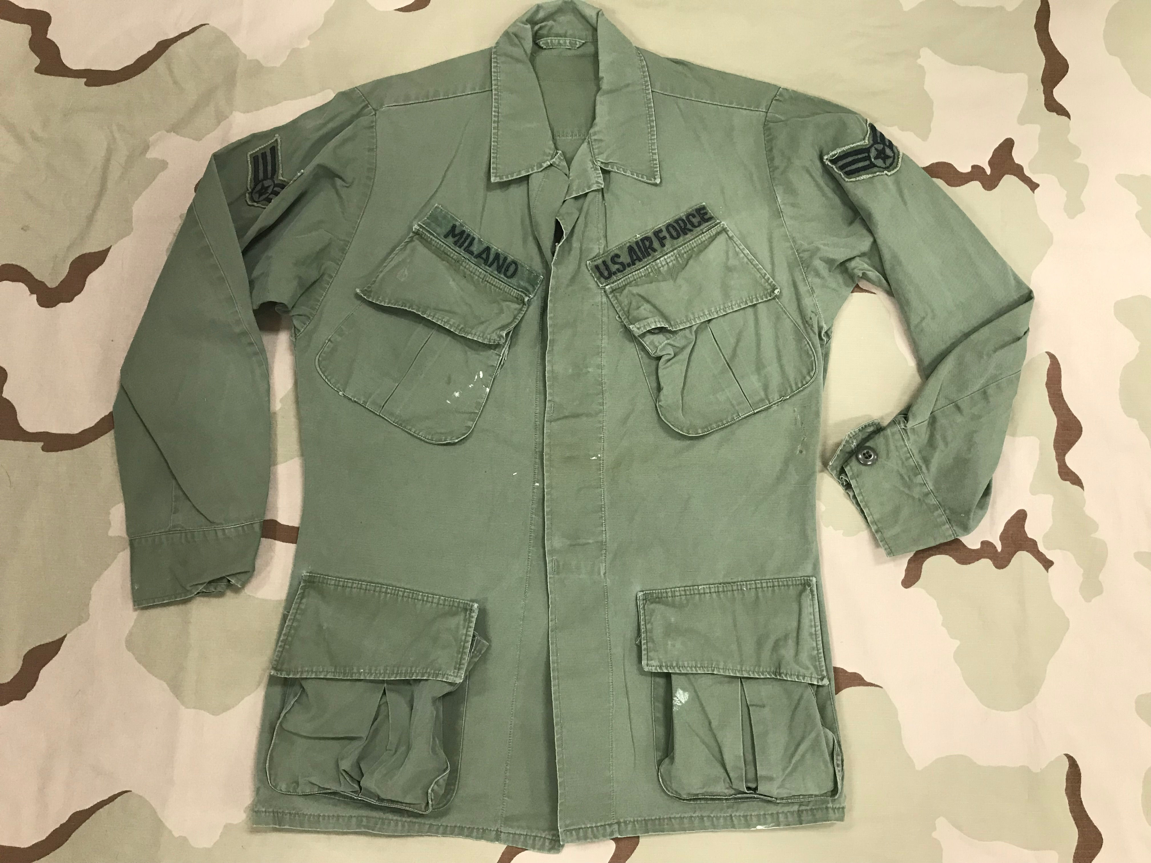 US Air Force OD Slant Pocket Jungle Fatigue Shirt - OG-107