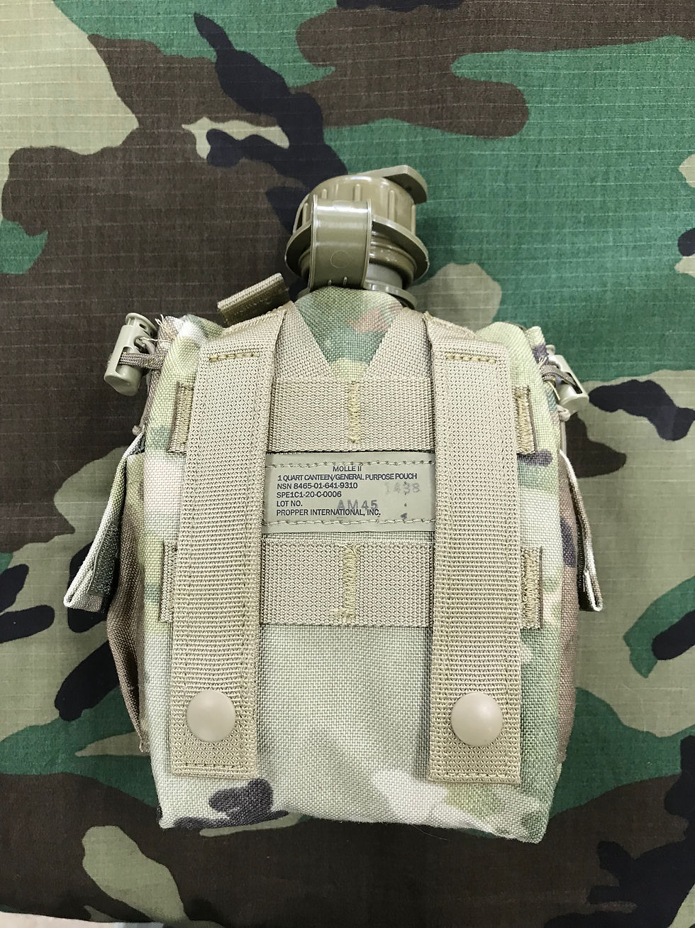 Thumbnail: U.S. GI 1 quart Molle Canteen Set: Cup, Cover, NBC Canteen