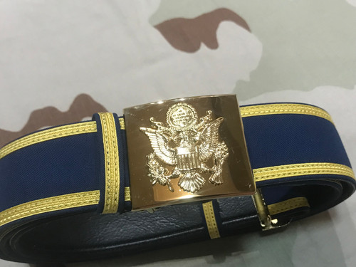 army dress blue ceremonial belt US Army Ceremonial Belt with 24k Gold-Plated Buckle