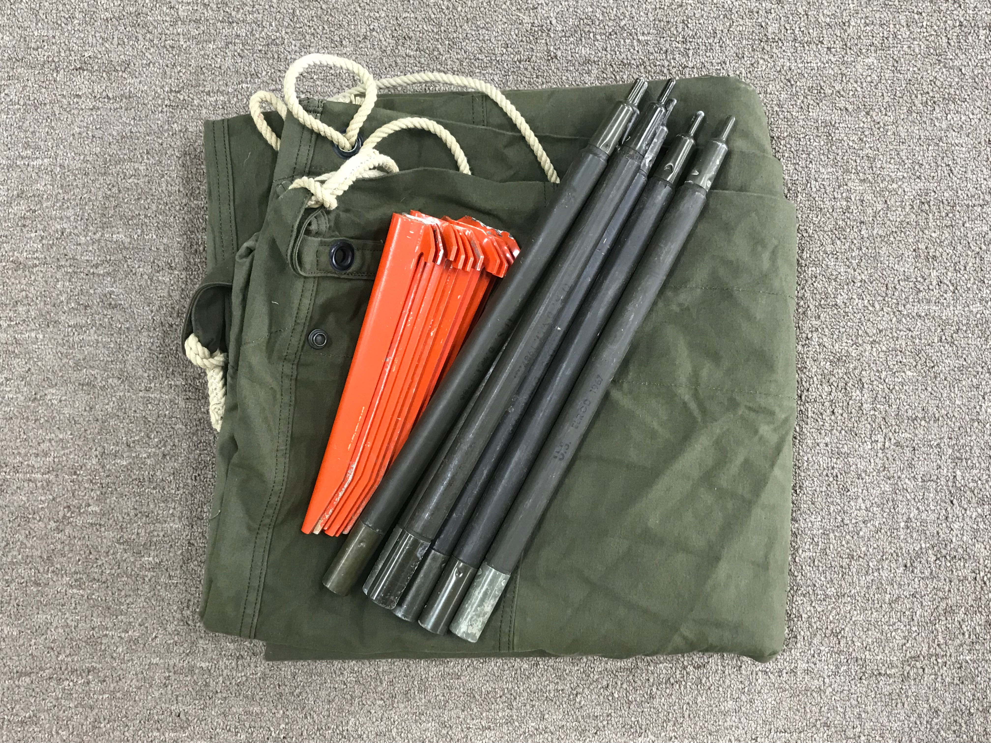 USGI Shelter Half Pup Tent- Complete