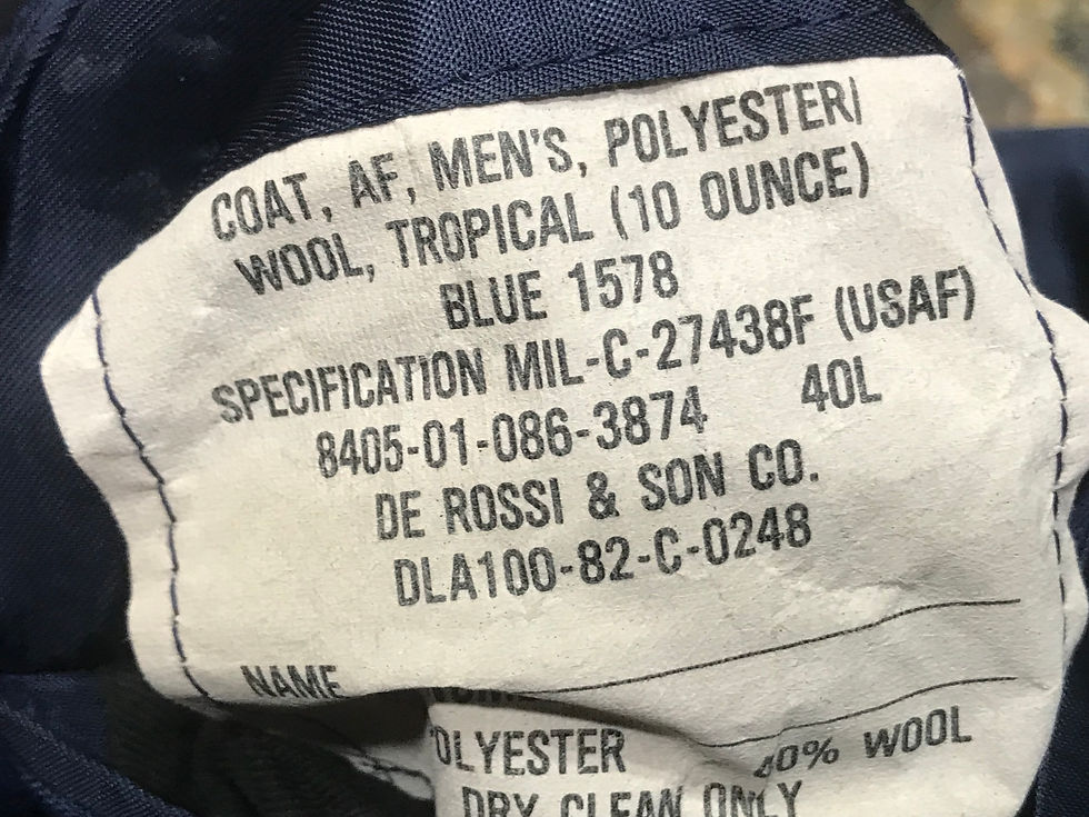 Thumbnail: Vintage US Air Force Dress Blue Jacket  - Officer Tropical Uniform