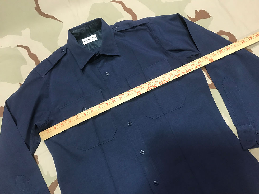 Thumbnail: US Air Force Vintage Tropical Blue Long Sleeve Dress Shirt