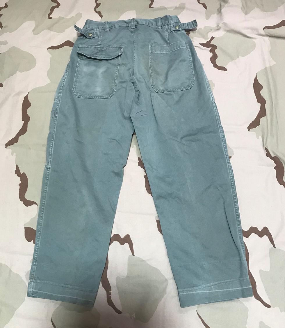 Thumbnail: Vintage US Air Force Trousers Sage Green Shade 509 : USAF Mil-T-4335A