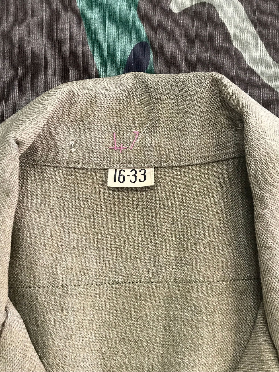 Thumbnail: WW2 Wool Shirt Dress OD Green -1st Cavalry Patch