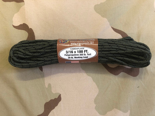 Atwood 3/16 Inch Camo Utility Rope | Army Navy Warehouse