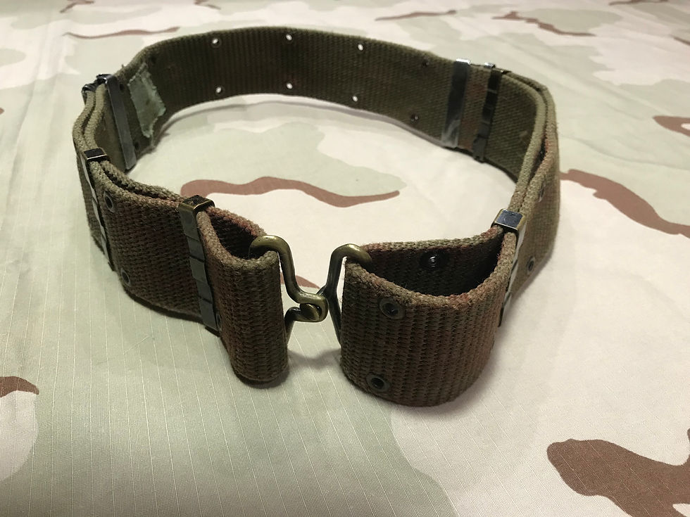 Thumbnail: Vintage US GI LC-2 Pistol Belt - Brass Buckle