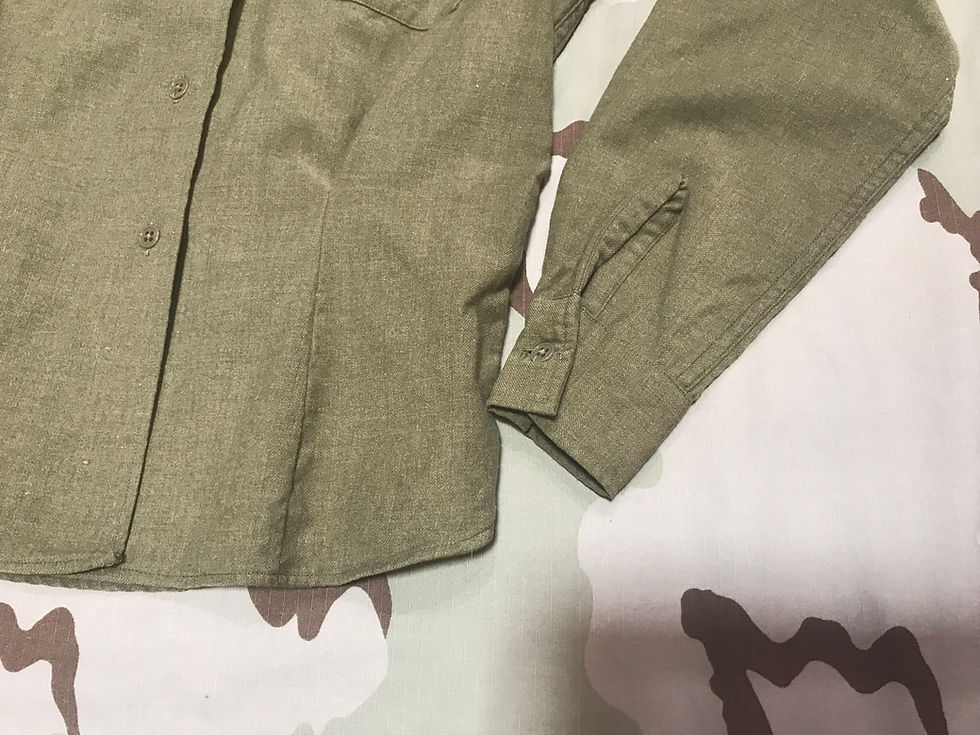 Thumbnail: WW2 Wool Shirt Dress OD Green : Woman's