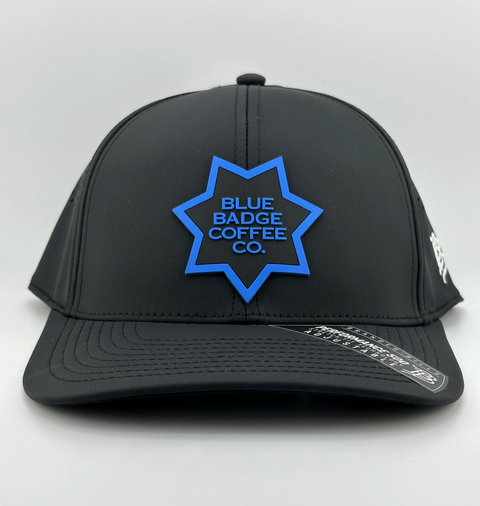 Blue Badge Coffee Curved Performance Adjustable cap