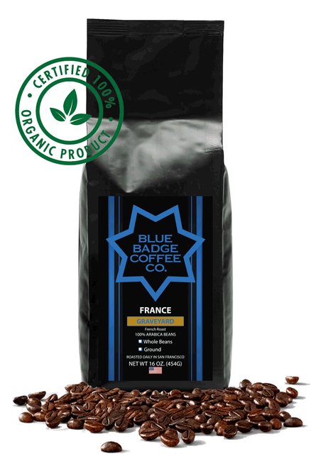 Blue Badge Coffee France dark roast coffee