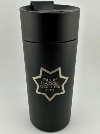 Blue Badge Coffee 12 oz. Traveler cup