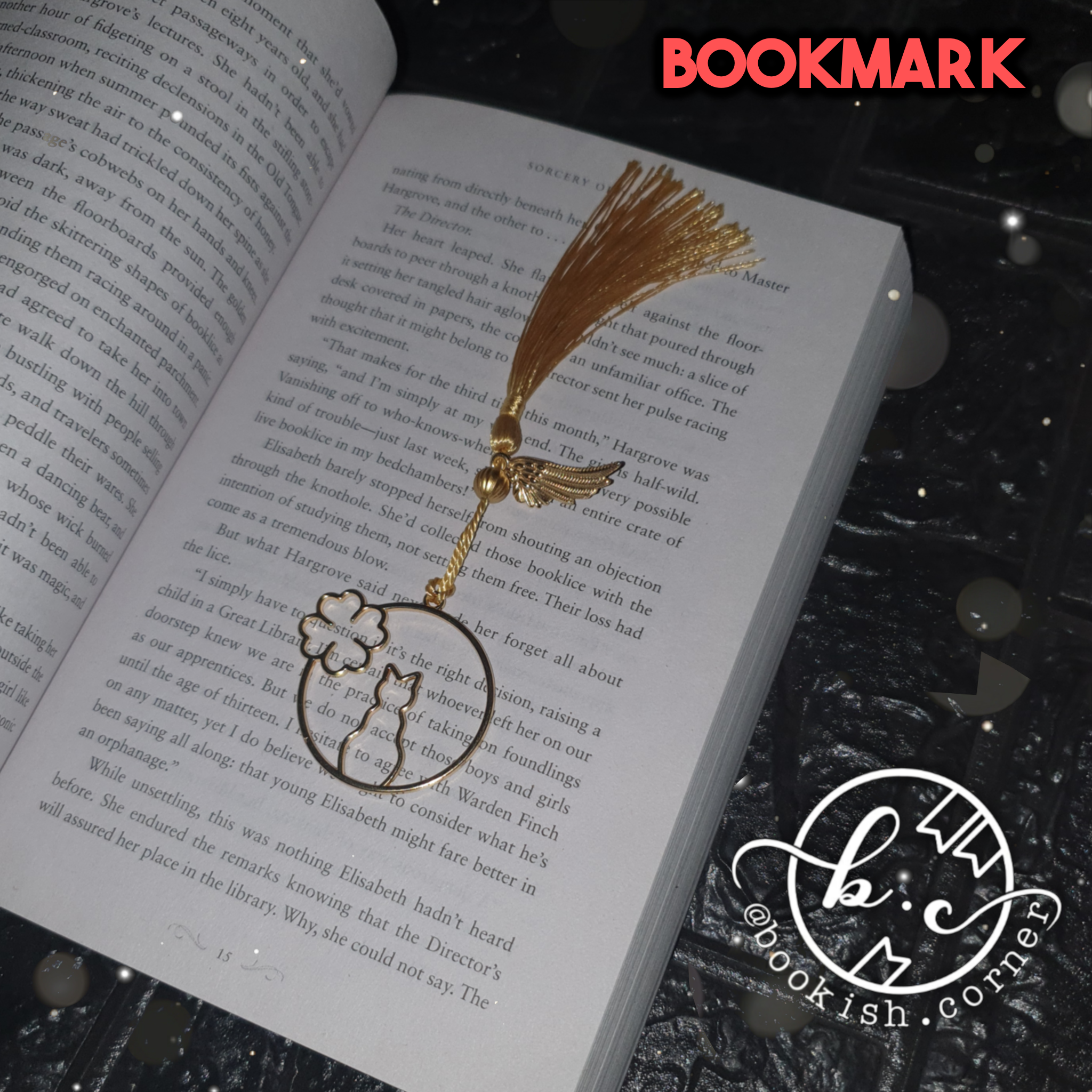 Cat Bookmark - Metal