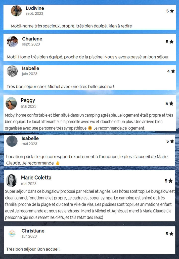 Commentaires des locataires - Diapo verticales