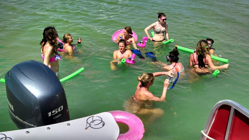 Bachelorette celebration at Passage Key with Island Ferry of St Pete