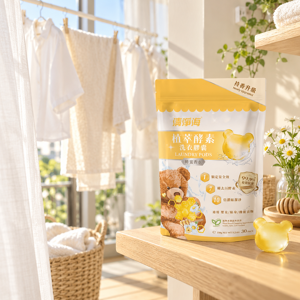 【ピュアシリーズ】植物由来酵素配合 洗濯用洗剤カプセル|ハニーパフュームの香り 5g×30粒|使用イメージ3