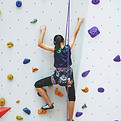 Woman Rock Climbing
