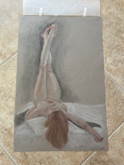 Conte Pencil Figure Drawing