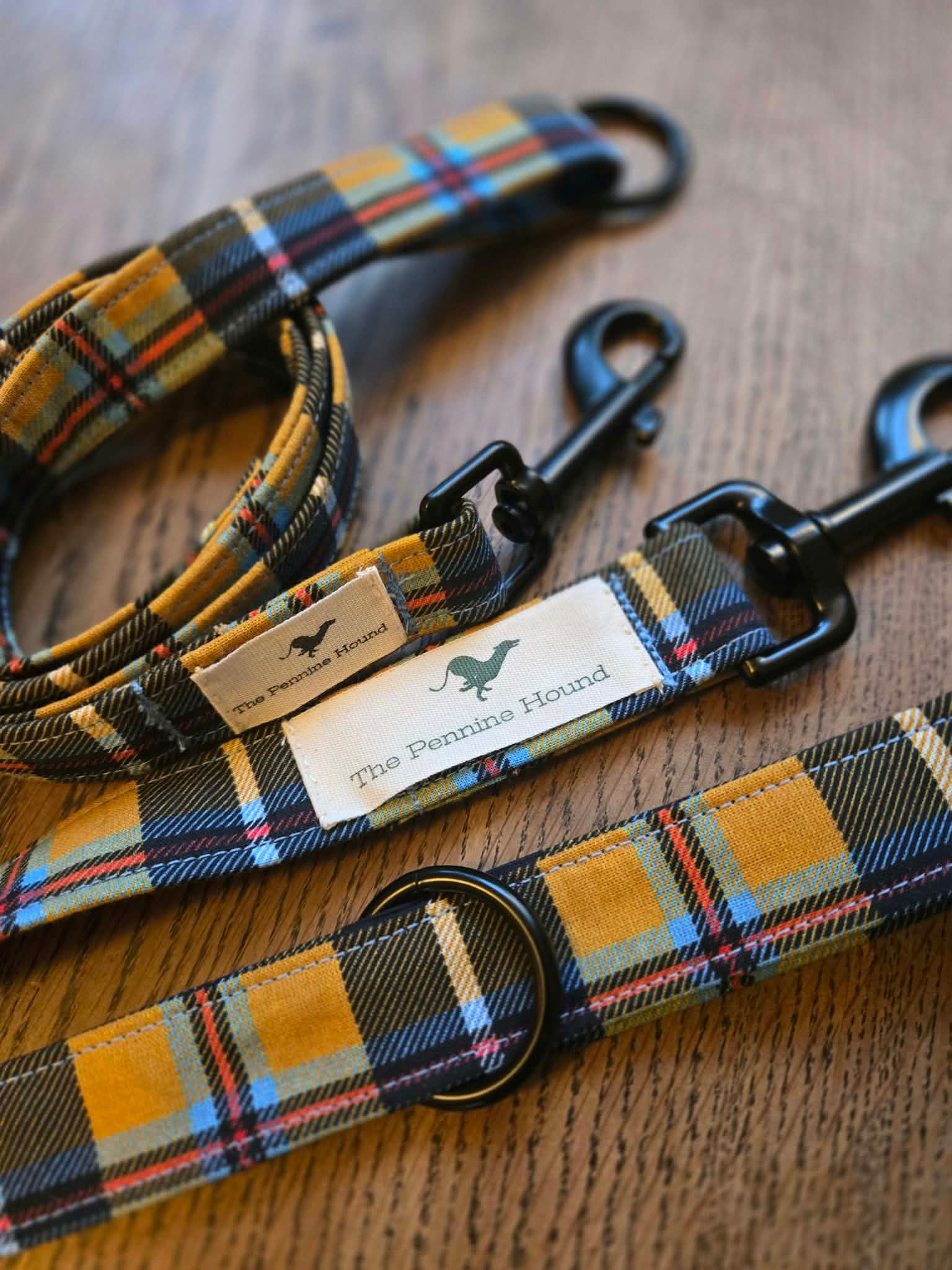 Traditional Tartan Lead - Yellow, Blue & Orange
