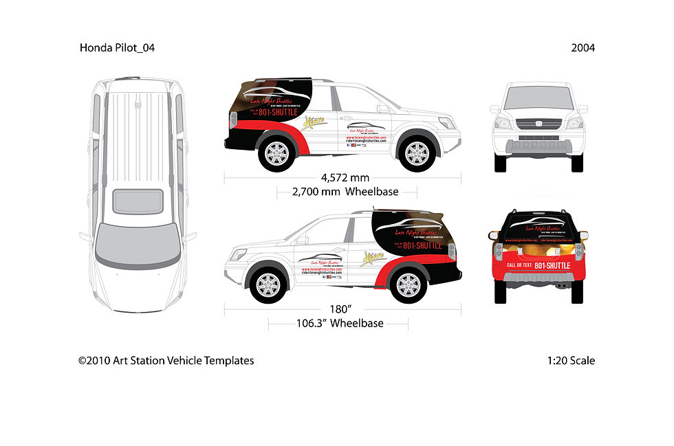 Late Night Shuttles Van Wrap - Pilot