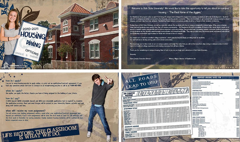 USU Housing Brochure Design