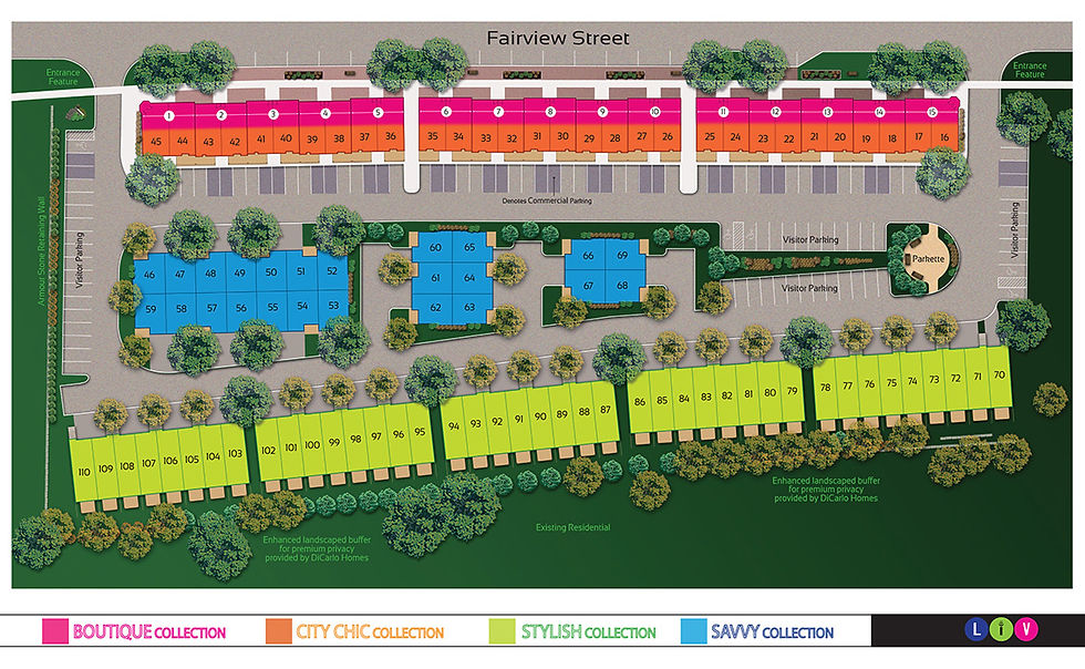 LIV residential aerial site plan
