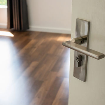 Satin nickel door handle