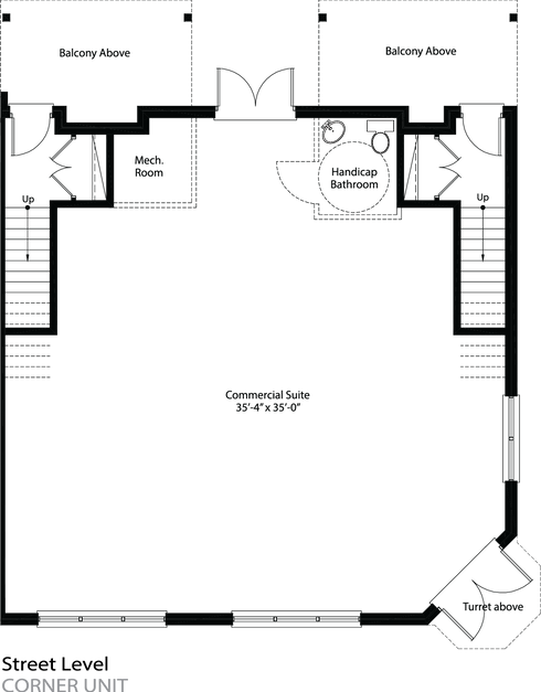 Floor plan of boutique collection corner unit