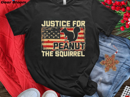 Official Justice For Peanut The Squirrel Usa Grunged Flag Peanut Squirrel T Shirt