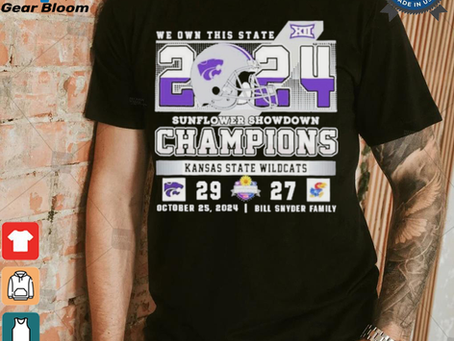 Kansas State Wildcats 2024 Sunflower Showdown Champions Victory Kansas Jayhawks 29 27 Final Score Shirt