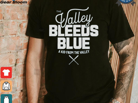 Official The Valley Bleeds Blue A Kid From The Valley Los Angeles Dodgers MLB t shirt