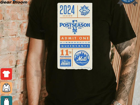 New York Mets 2024 postseason admit one queens shirt
