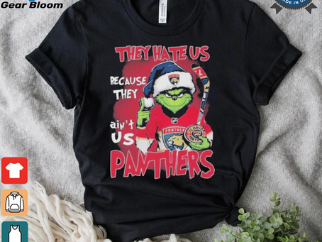 Official Florida Panthers 2024 Grinch They Hate Us Because The Ain’t Us Hockey T Shirt