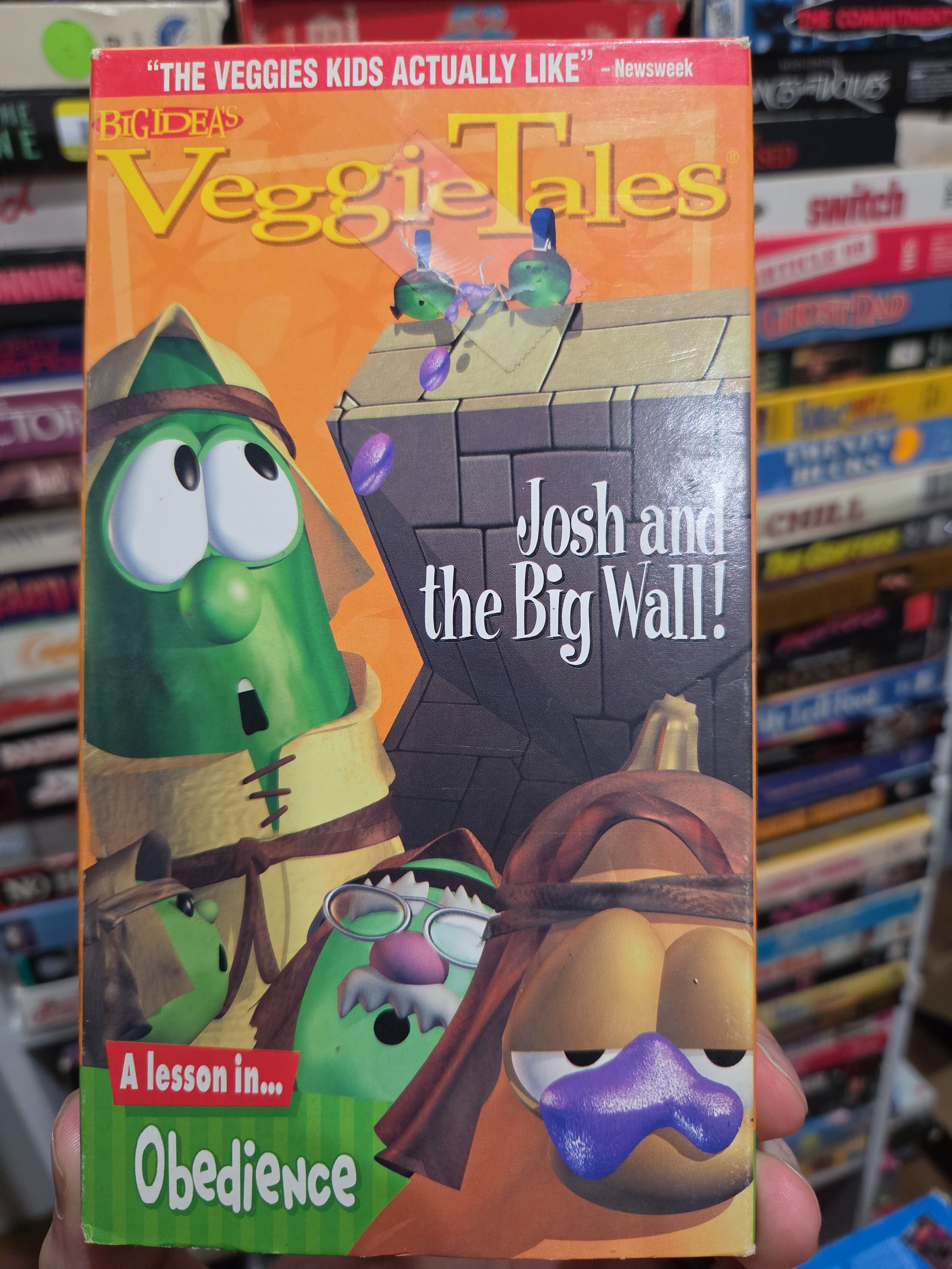 VeggieTales Josh And The Big Wall 1997 VHS NON RENTAL