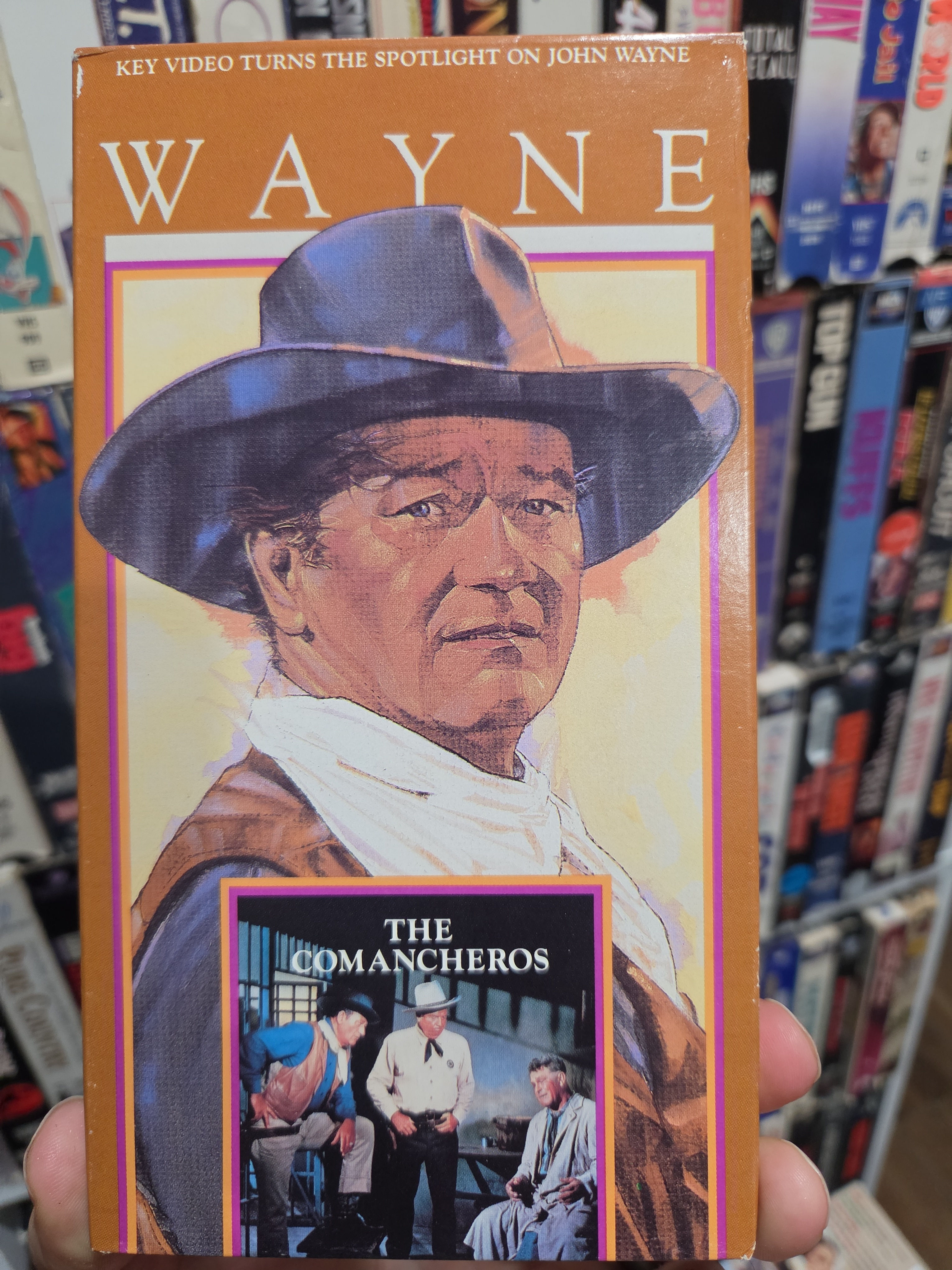 The Comancheros 1961 VHS NON RENTAL 1988 Key Video Release