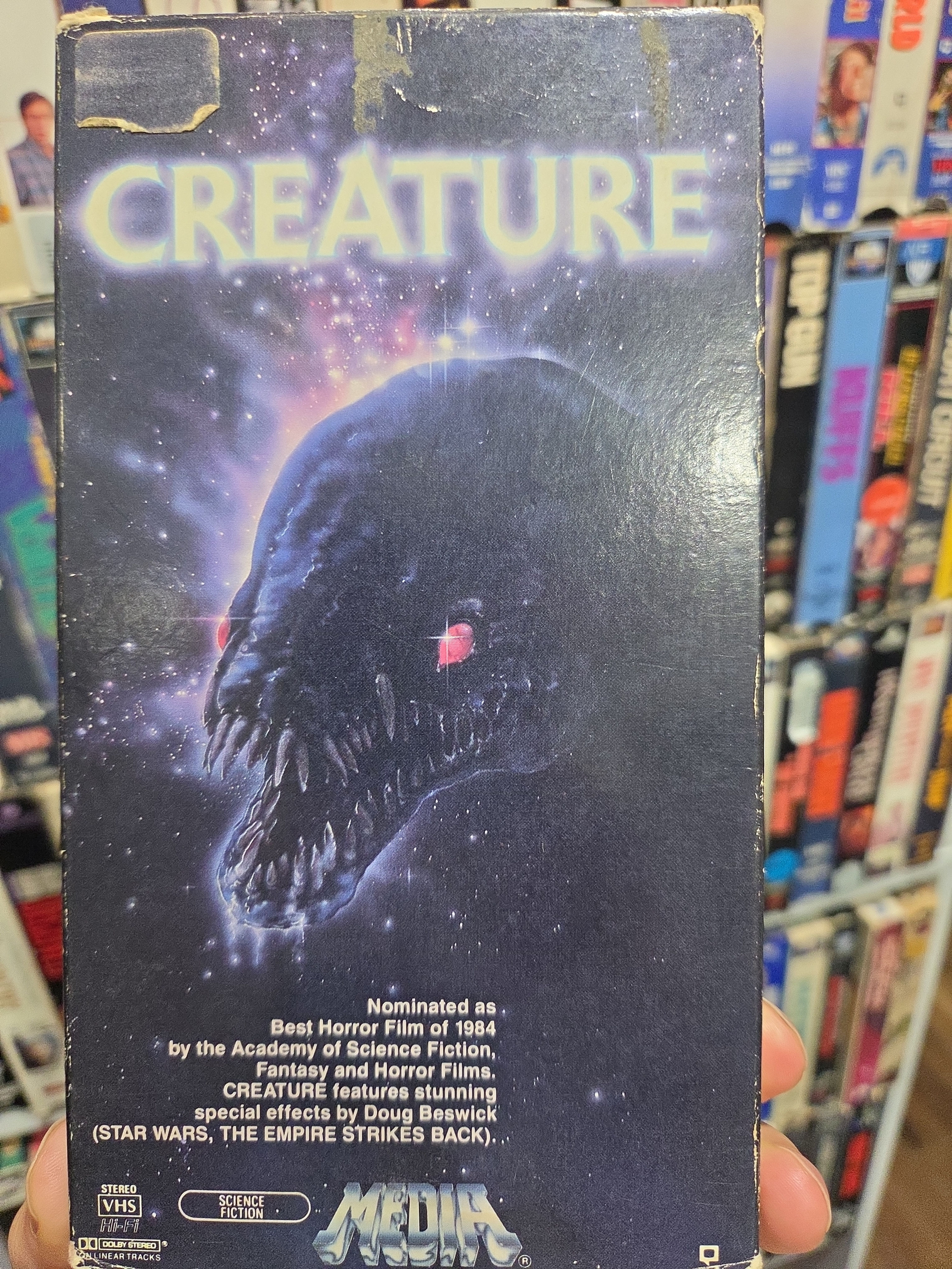 Creature 1985 VHS Original Release Ex-Blockbuster Rental
