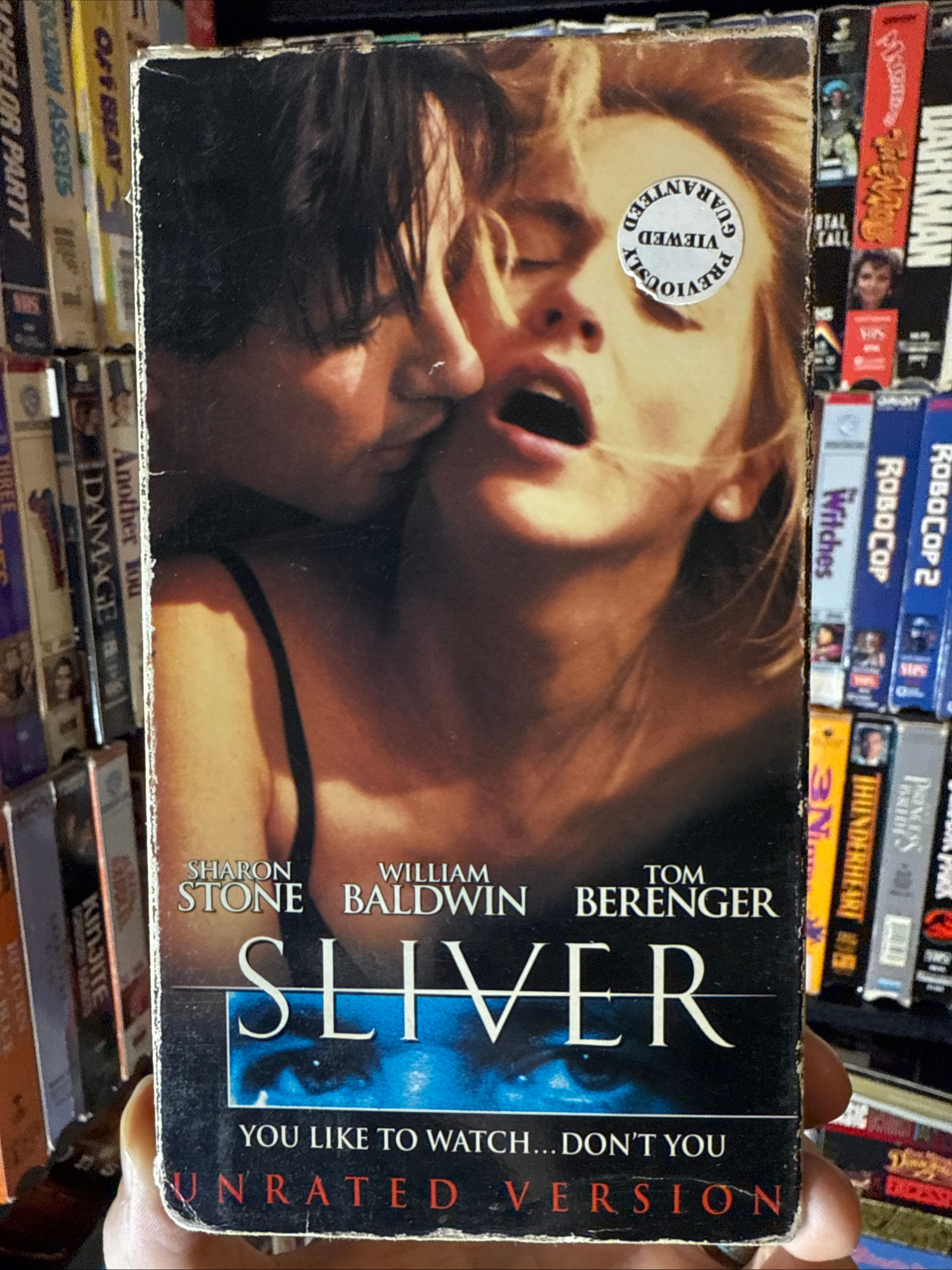 Sliver 1993 VHS Original Release Unrated