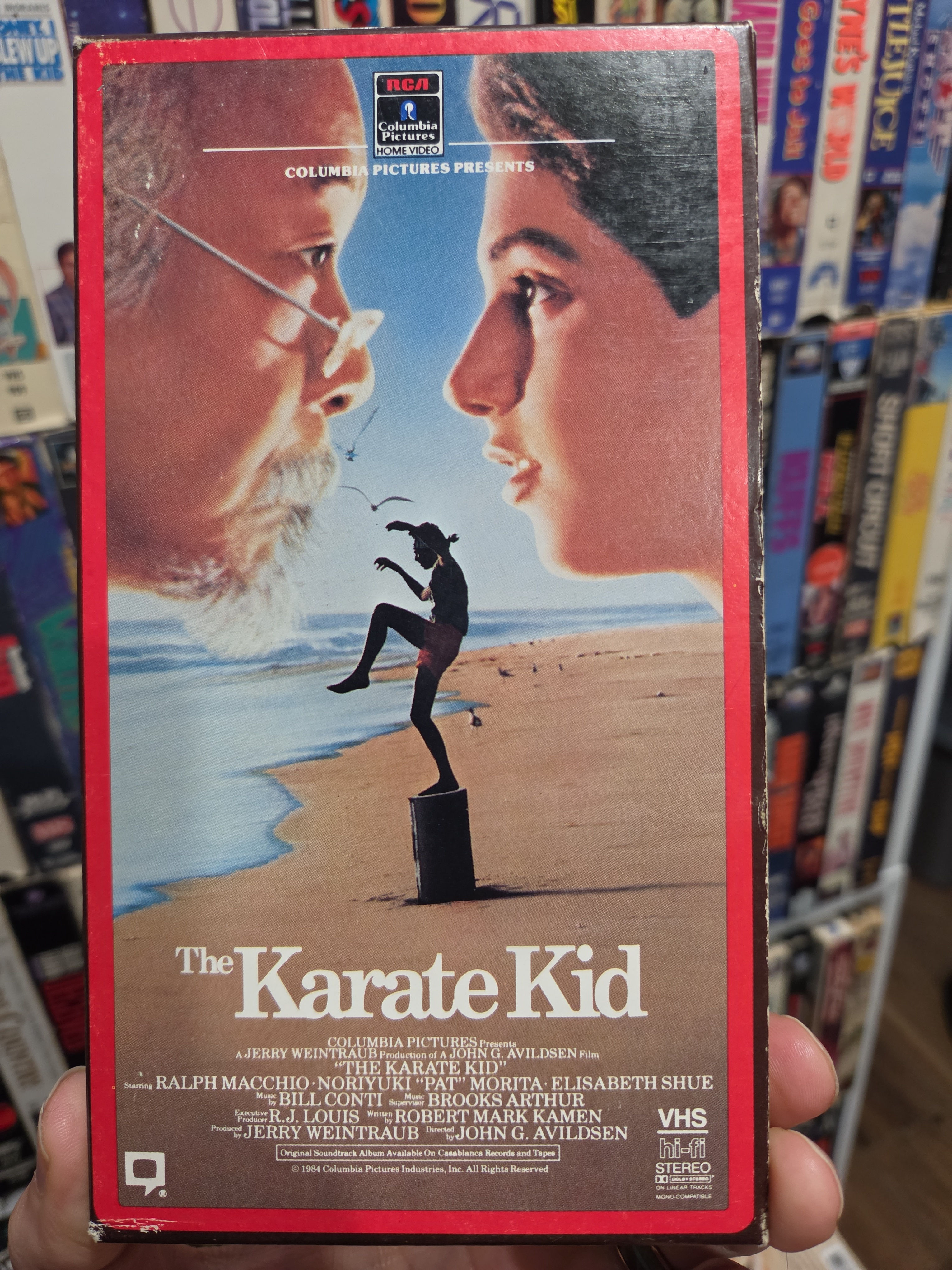 The Karate Kid 1984 VHS Original Release NON RENTAL