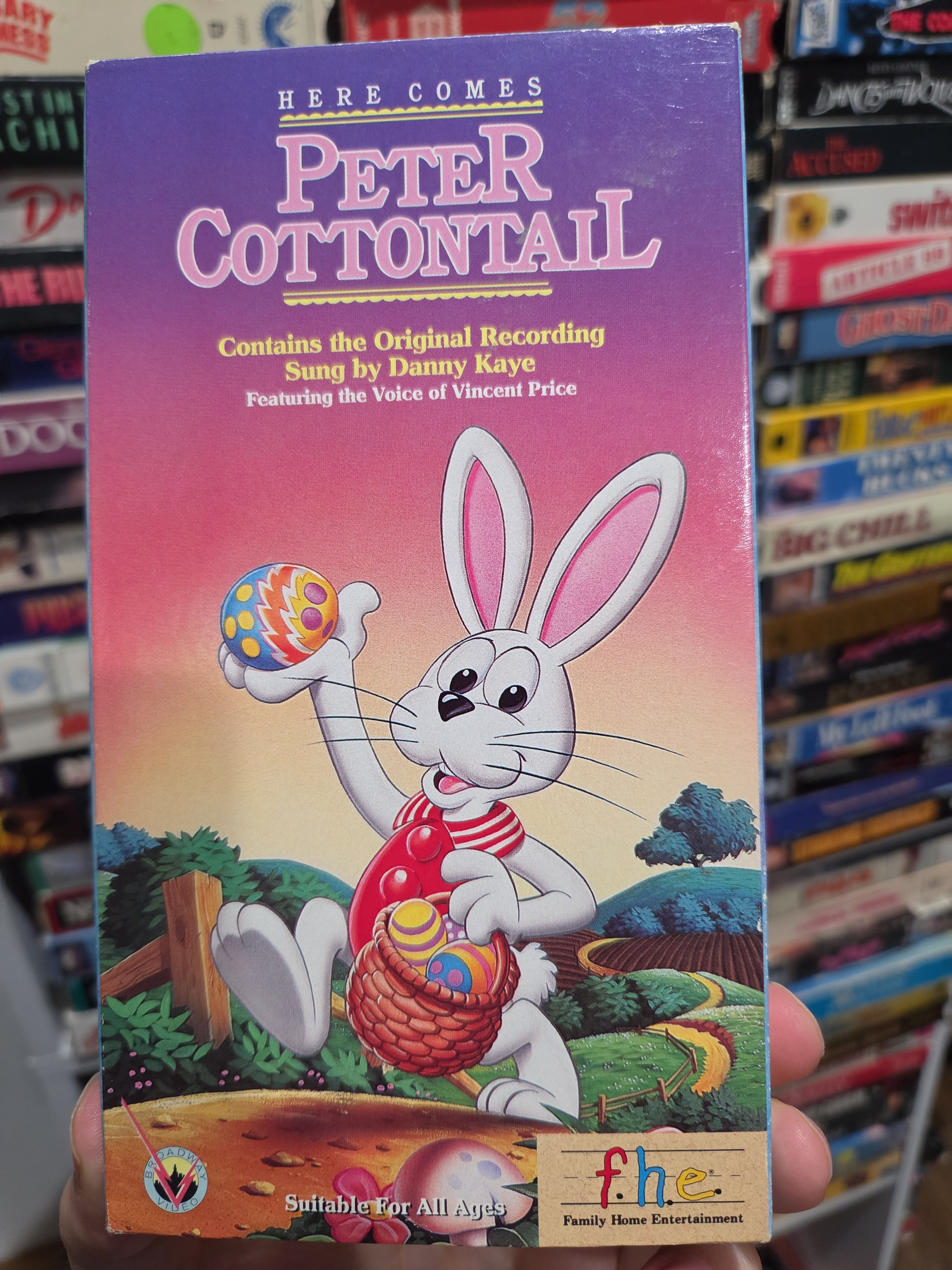 Here Comes Peter Cottontail 1971 VHS NON RENTAL 1990 Release