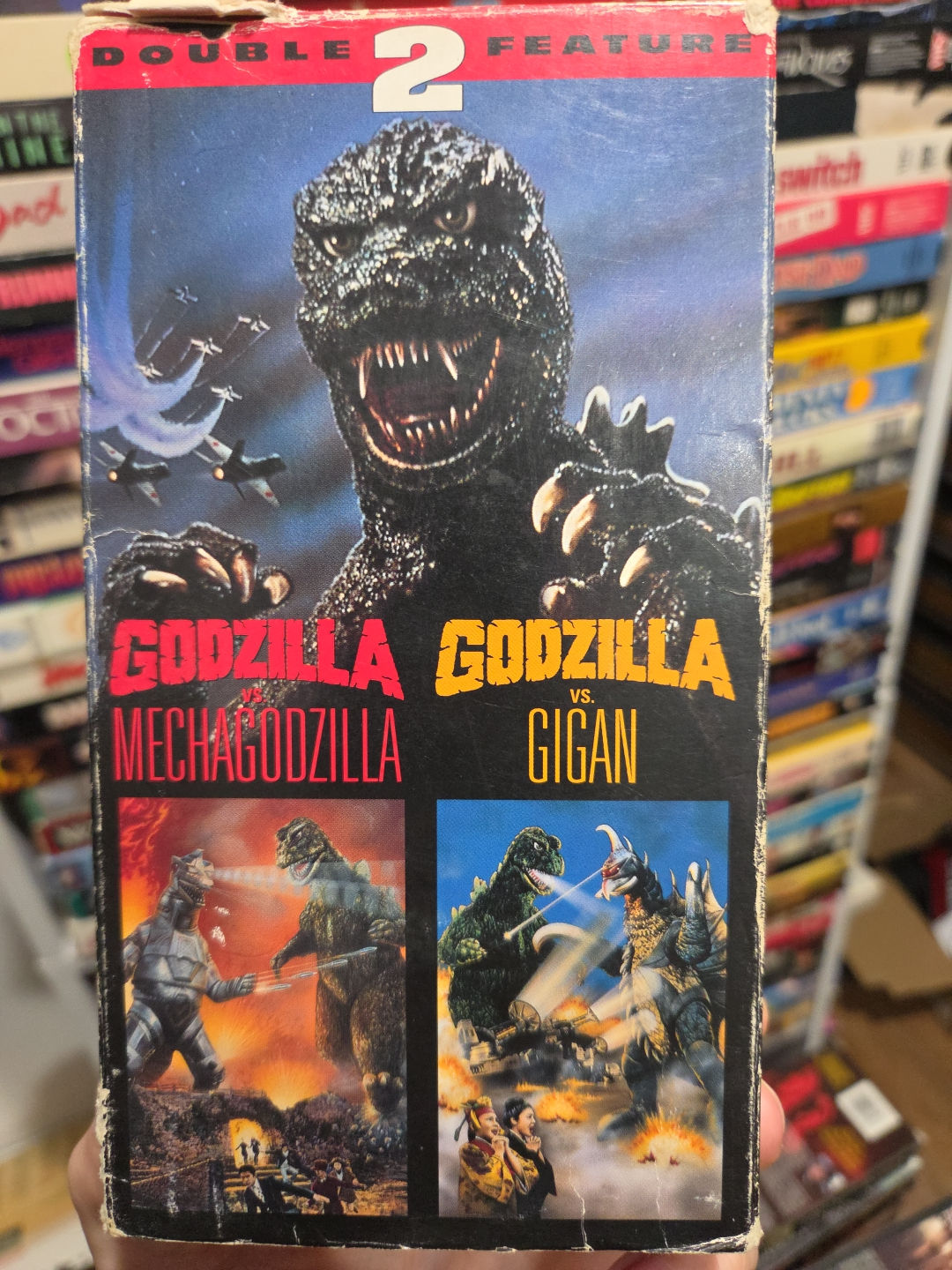 Godzilla VS Mechagodzilla/Gigan 1972/74 VHS Double Feature NON RENTAL