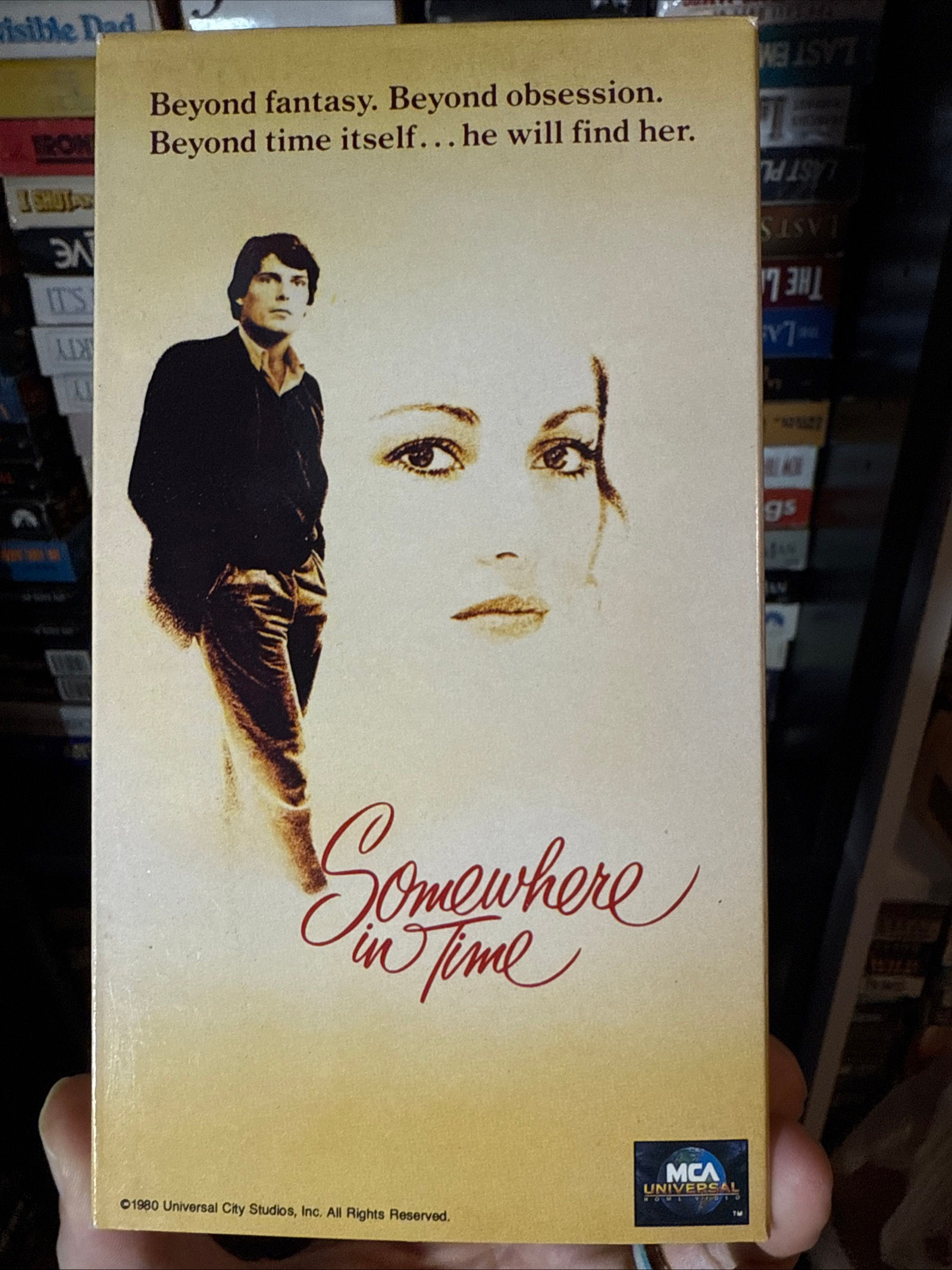 Somewhere In Time 1980 VHS Early Release NON RENTAL