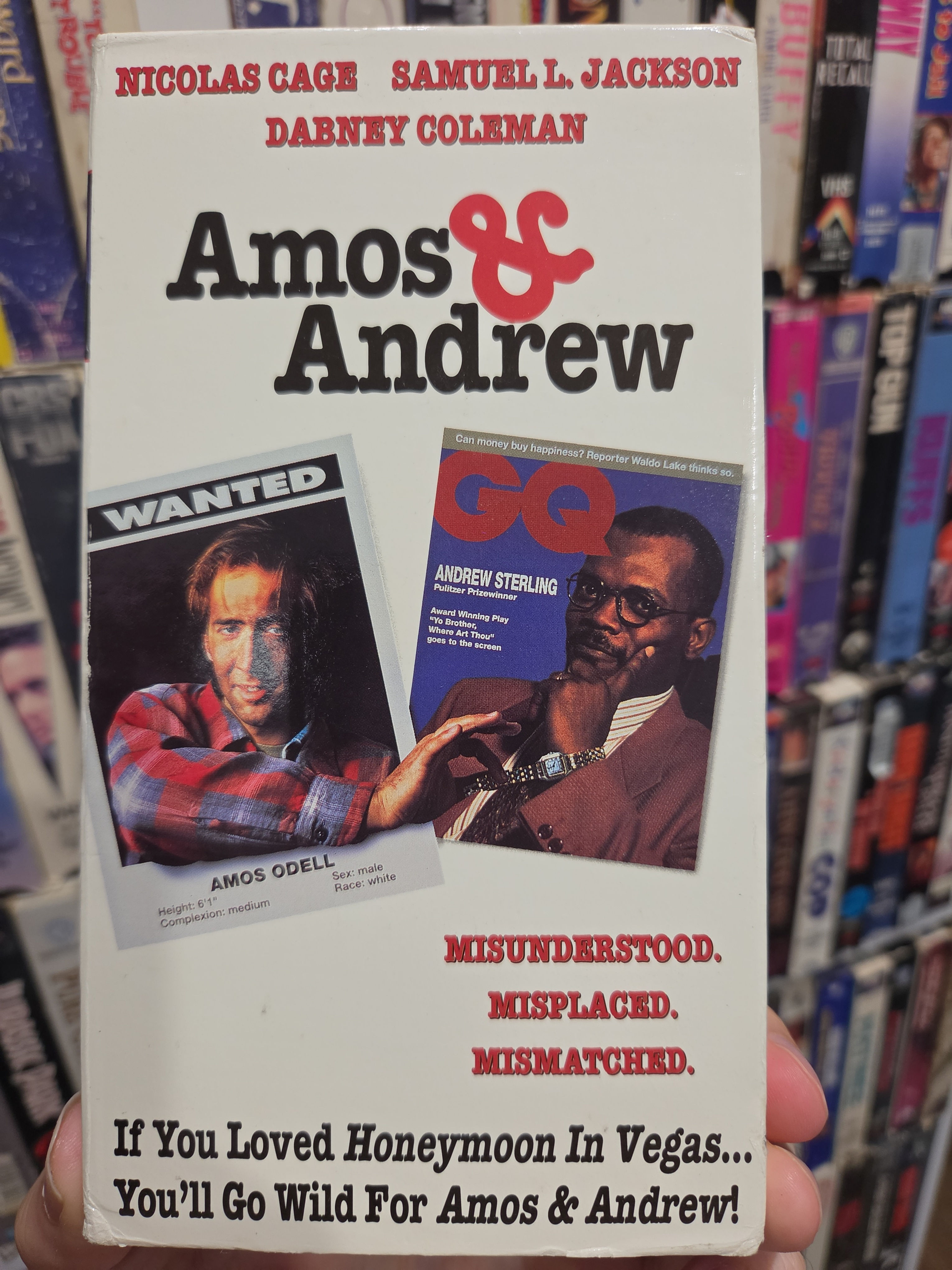 Amos & Andrew 1993 VHS Original Release NON RENTAL