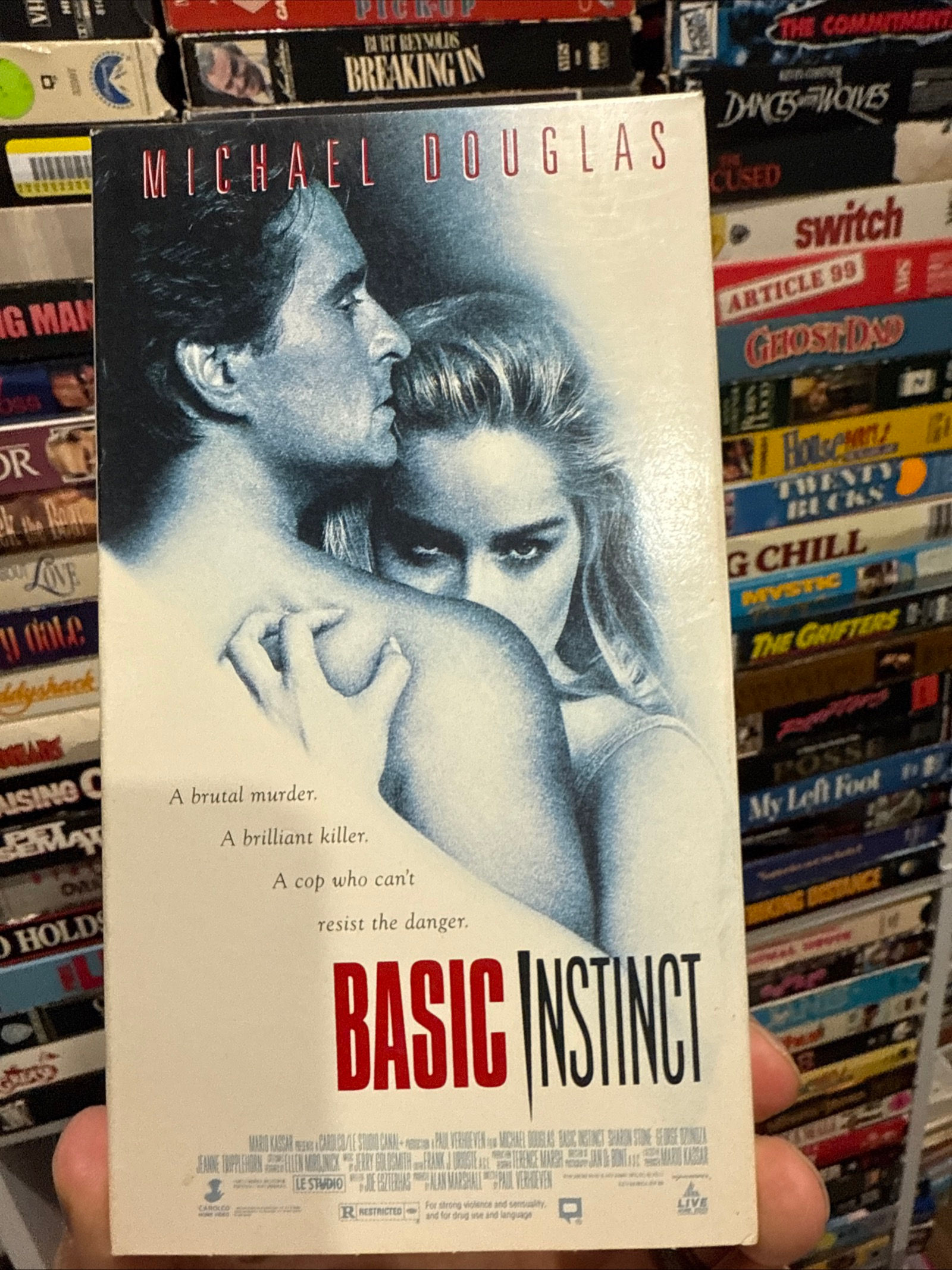 Basic Instinct 1992 VHS Original Release NON RENTAL