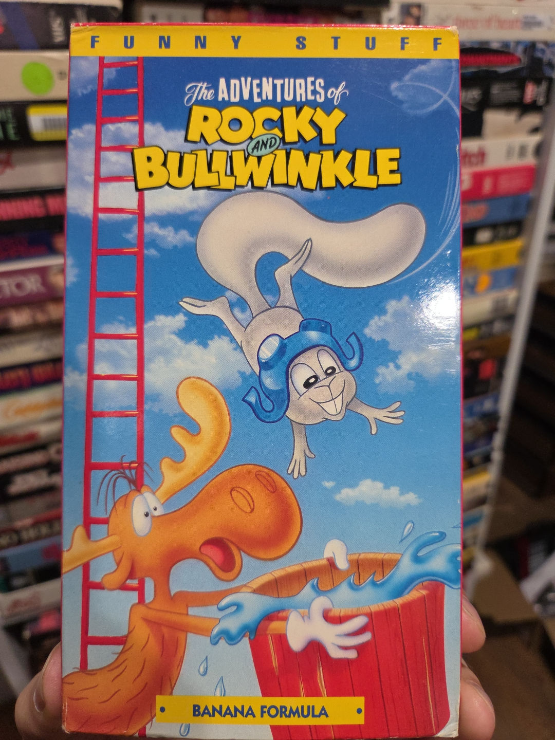 Adventures Of Rocky And Bullwinkle Banana Formula 1992 VHS NON RENTAL