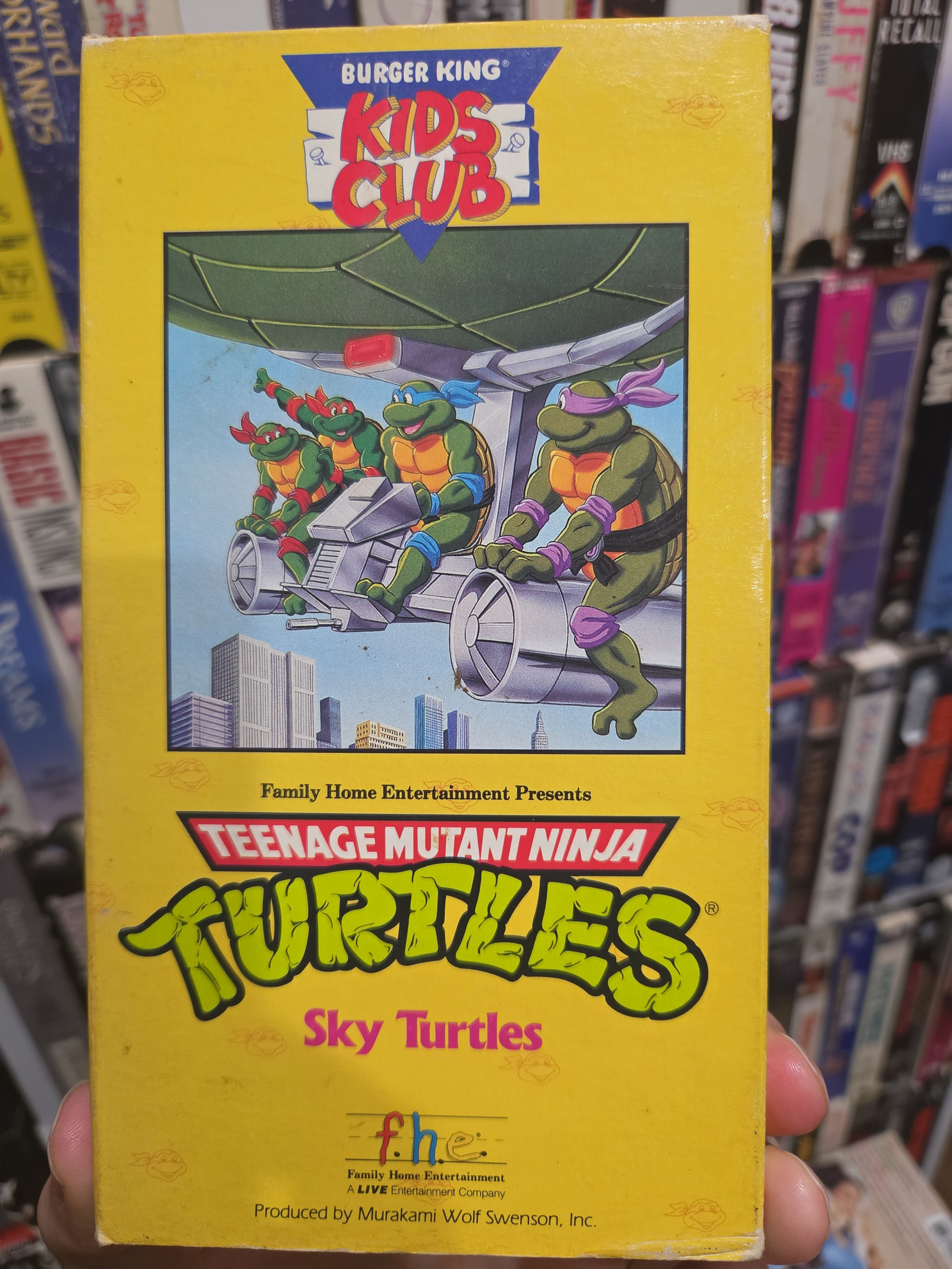 Teenage Mutant Ninja Turtles Sky Turtles 1990 VHS NON RENTAL
