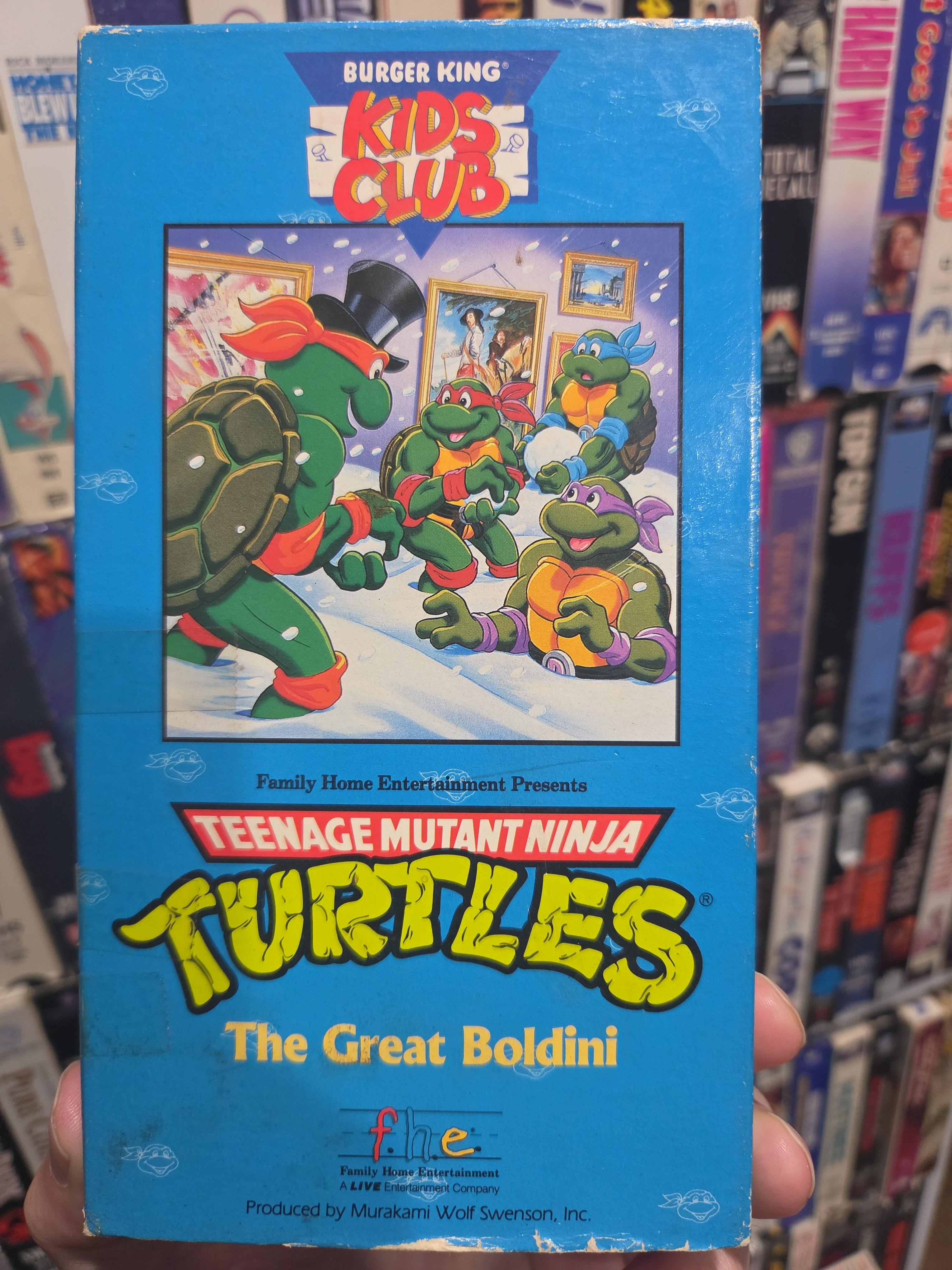 Teenage Mutant Ninja Turtles The Great Boldini 1990 VHS NON RENTAL