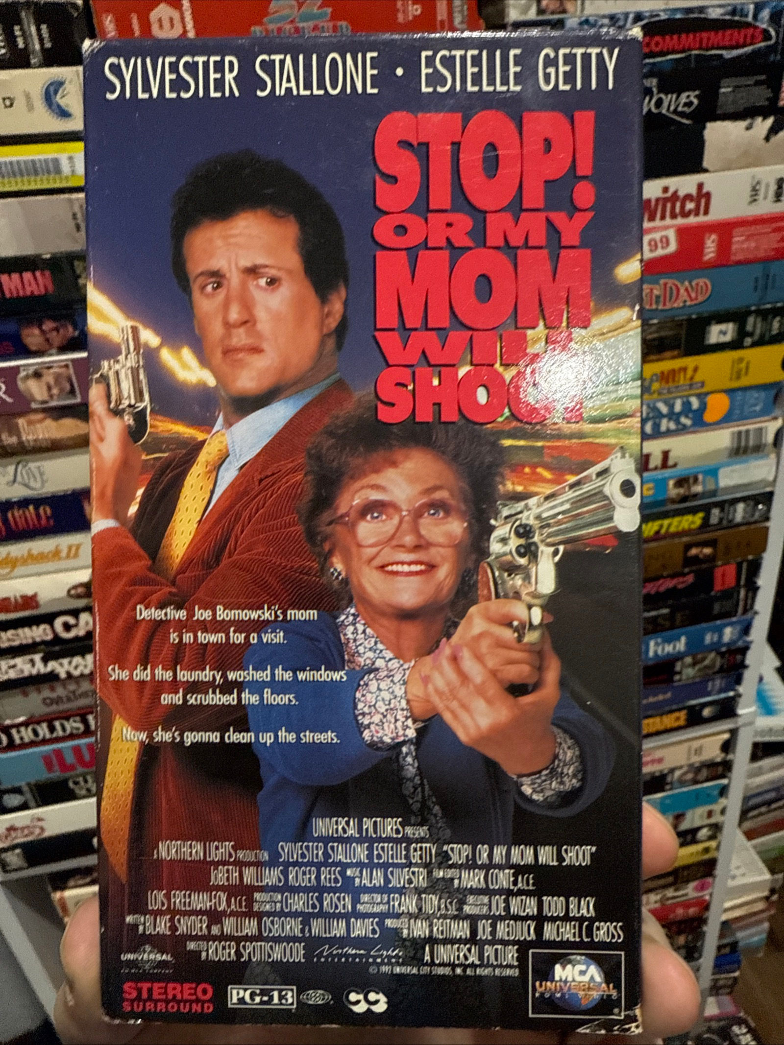 Stop Or My Mom Will Shoot 1992 VHS Original Release NON RENTAL