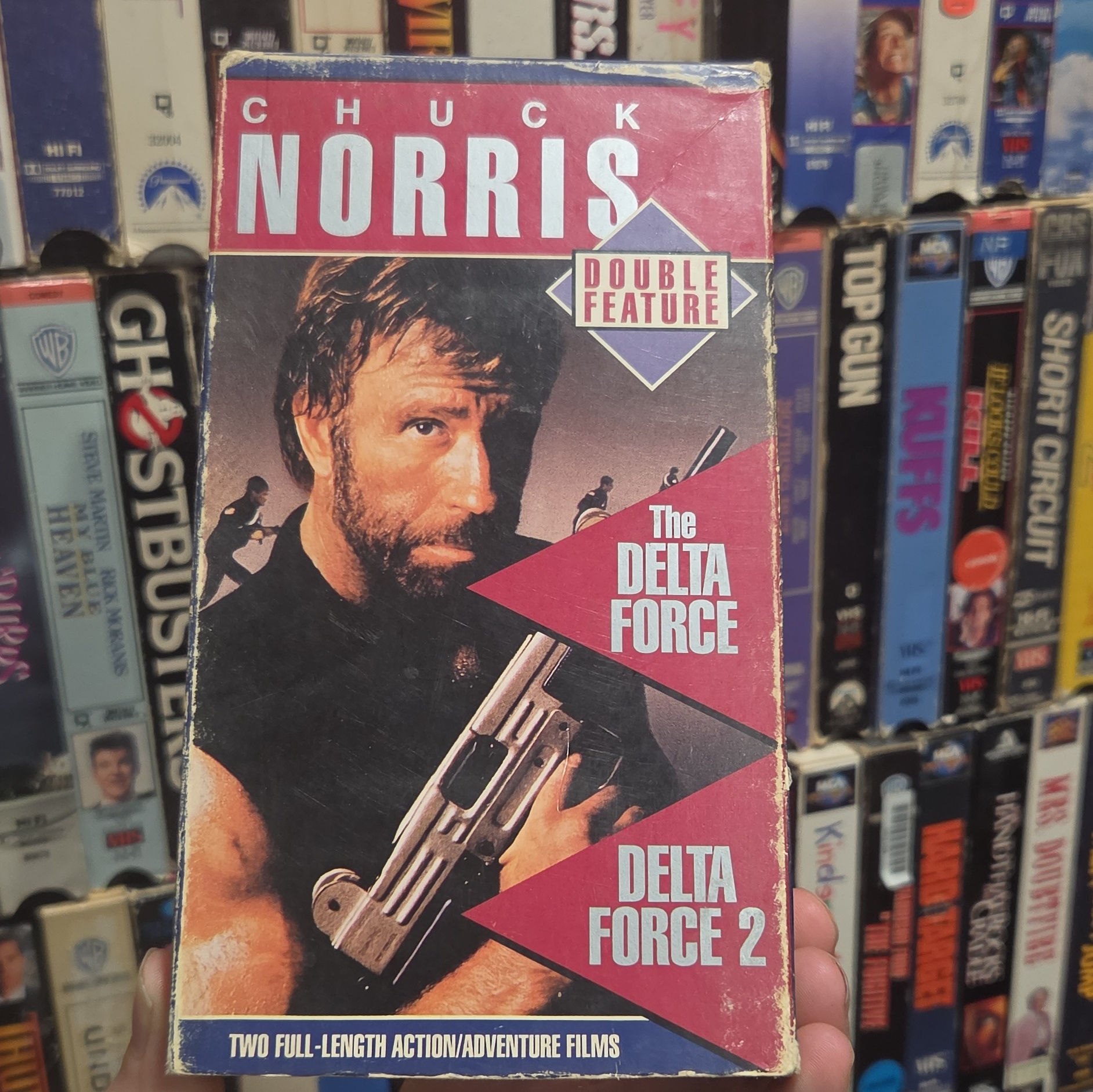 Chuck Norris Double Feature Delta Force 1 & 2 1986/90 VHS NON RENTAL